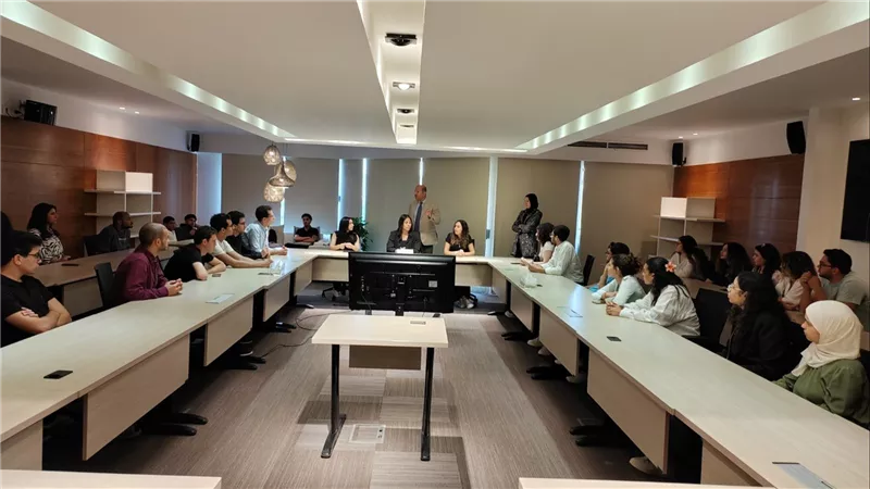بالصور.. طلاب حقوق الجامعة الألمانية يزورون مركز القاهرة الإقليمي للتحكيم التجاري الدولي (CRCICA)