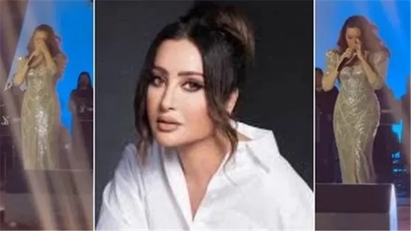 موقف مفاجئ.. لحظة انهيار وبكاء لطيفة على المسرح | فيديو