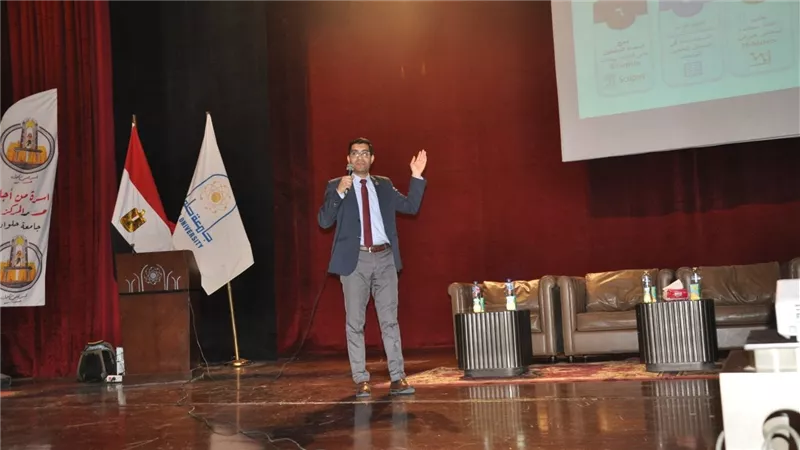 فاعليات ورشة عمل استخدام قواعد بيانات بنك المعرفة المصرى بجامعة حلوان (صور)
