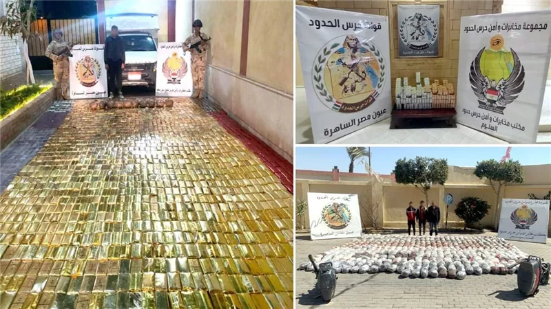 قوات حرس الحدود تحبط عددًا من محاولات التهريب.. تفاصيل وصور