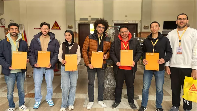 تدريب عملي لطلاب الهندسة المدنية بالجامعة الالمانية بالقاهرة في مجال كيماويات البناء