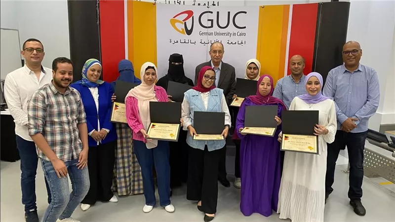 ختام البرنامج التدريبي لطلاب الجامعات الحكومية بالمكتبة المركزية بالجامعة الألمانية بالقاهرة 