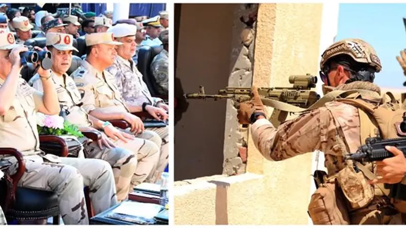 رئيس أركان حرب القوات المسلحة يشهد تنفيذ أحد الأنشطة التدريبية الرئيسية للتدريب المصرى الأمريكى 