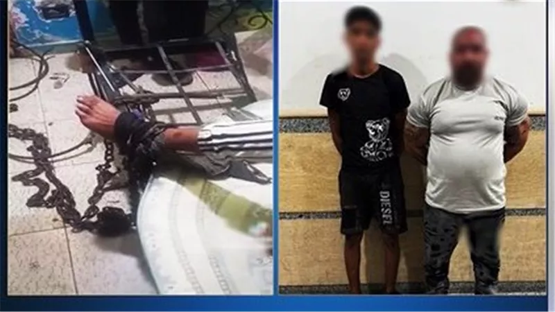 فيديو صادم.. أب يربط ابنه بجنزير حديدي وتحرك عاجل من الداخلية | شاهد