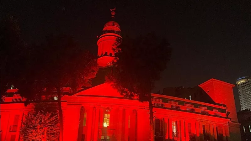 إضاءة مبني القبة بقصر العيني احتفالًا باليوم العالمي لسلامة المريض 