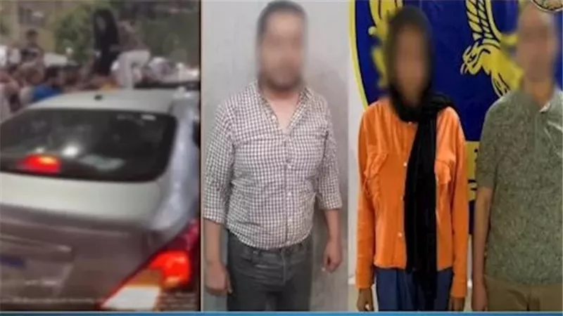  فيديو صادم.. فتاة تصعد فوق سيارة وتعتدي على سائق في السلام | شاهد