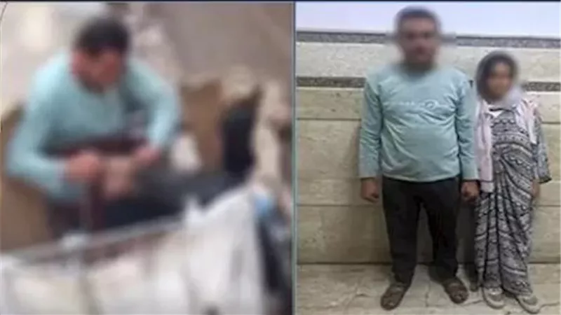 فيديو صادم.. أب يضرب ابنته ويكبل يدها في تروسيكل | شاهد